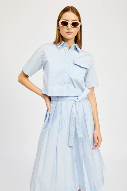 Abigal Midi Skirt - Sky Blue